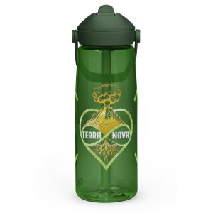 Flip straw water bottle